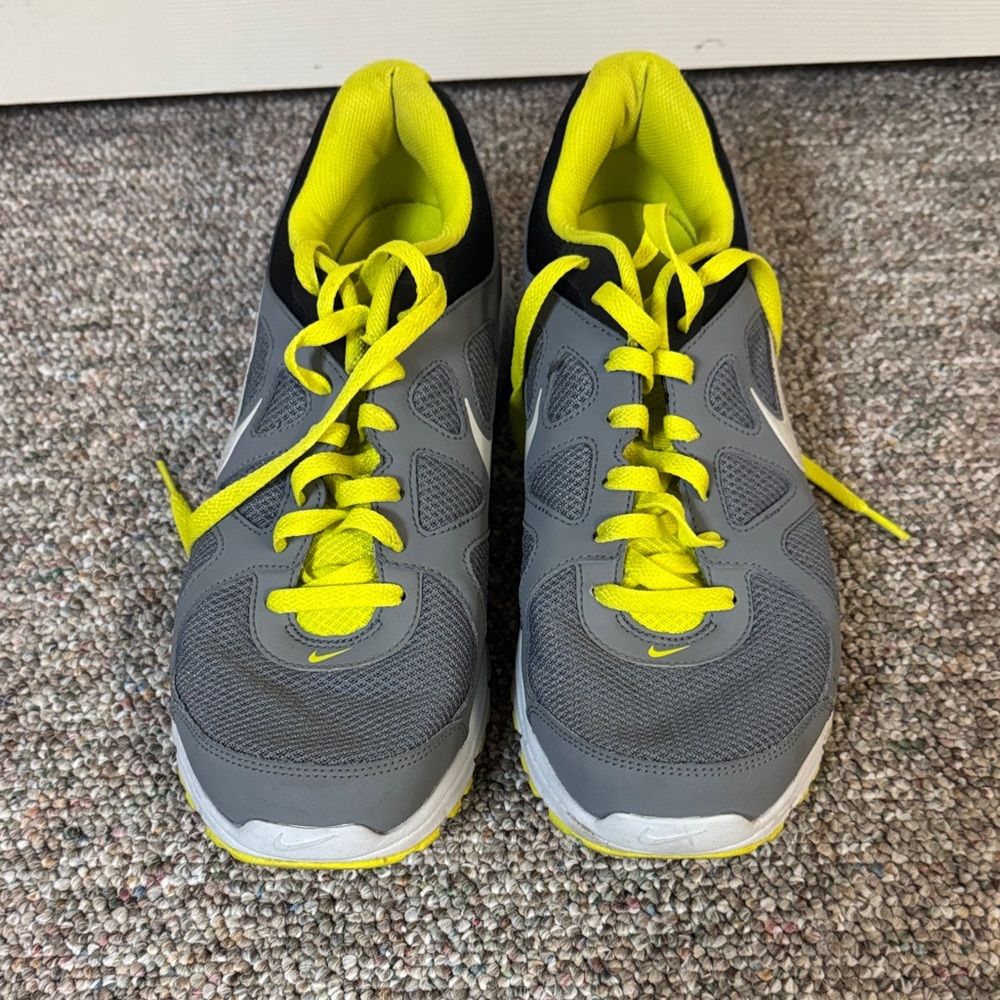 Nike Revolution Men's Athletic Shoes in Gray and Neon Yellow